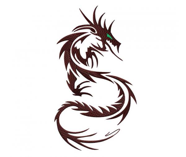 Embroidery design, dragon. 3 sizes #240-5